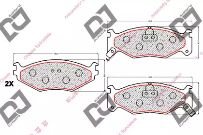 Комплект тормозных колодок DJ PARTS BP2055